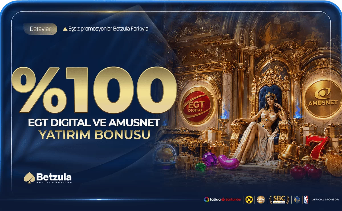 Betzula %100 EGT Digital ve Amusnet yatırım bonusu